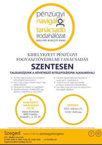 Szeged PNTI kitelepülés Szentesen 2023.03. hóban @ Városi Könyvtár