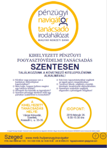 Szeged PNTI kitelepülés Csongrádon 2026.04. hóban @ Művelődési Központ