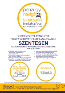 Szeged PNTI kitelepülés Csongrádon 2026.04. hóban @ Művelődési Központ