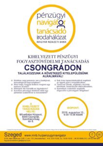 Szeged PNTI kitelepülés Csongrádon 2026.04. hóban @ Művelődési Központ