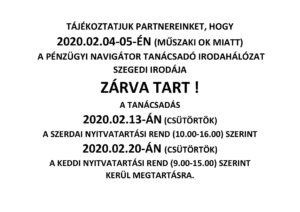 Szeged PNTI kitelepülés Csongrádon 2026.04. hóban @ Művelődési Központ